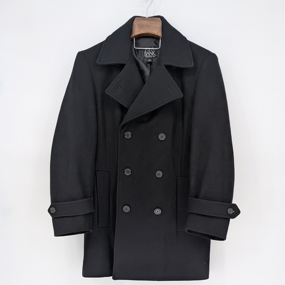 Jos. A. Bank Wool Pea Coat – Men's Medium – Black